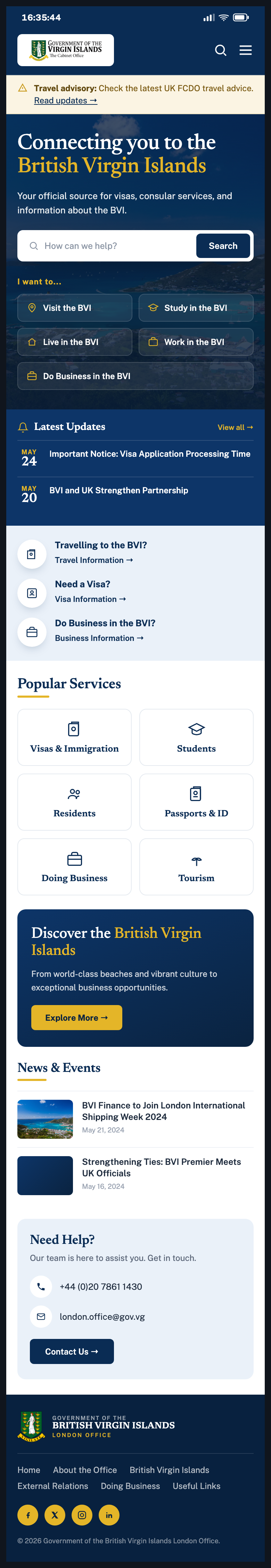 Mobile homepage concept